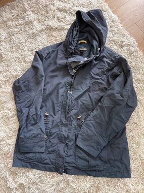 Lands' End Navy Hooded Jacket Size L Kids 14-16